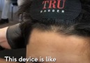 This device is like velcro for the hair helping you get the freshest trim