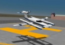 This electric plane is capable of vertical takeoff.