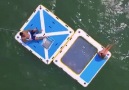 This floating lounge is much more than a raft.