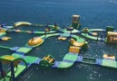 This floating playground would be the perfect spot on water. Have fun!