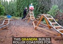 This Grandpa builds roller coasters for his grandkids