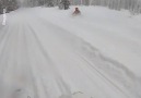 This guy had an absolute mare when his snowmobile got devoured in the snow