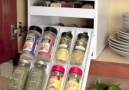This organizer allows you to stack spice bottlesAvailable here