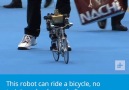 This robot can ride a bike with no training wheels.