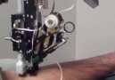 This robot finds veins and takes blood.