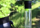 This self-filling water bottle converts air into drinkable water.