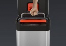 This trash can compresses your trash for you! via Joseph Joseph