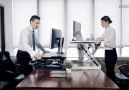 This workstation allows you to sit or stand at will.
