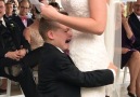 This 4-year-old had the sweetest reaction at his parents wedding