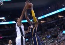 Tim Duncan with the REJECTION on Paul George!