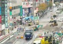 Timelapse: Fukuoka road collapse