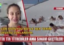 TİR TİR TİTREDİLER !KARDA BÖYLE YÜZDÜLER...