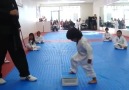 Toddler learning Taekwondo tries to break board for first time