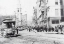 Touring around Boston by streetcar and trolley in 1903.