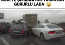 Trafikte Audi ve Lada yan yana gelirse ne olur