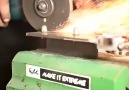 Turnning an angle grinder to a belt grinder is GENIUS!Credit Make it Extreme