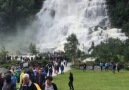 Tvindefossen Waterfall In Norway &