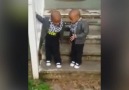 Twin cries when brother goes down stairs without him Credit JukinVideo