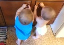 Twins find rubber bands hilarious