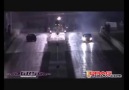 Two cars wreck at drag strip