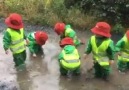 Two year old ForestKids bringing the PUDDLE to life.
