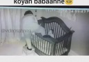 Uyuttuğu torununu beşiğine koyamayan babaanne sizi çok güldürecek D