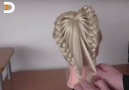Valentine love heart pony lace braid hairstyleBy HairGlamour Styles
