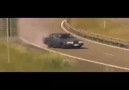 Vovlo drifts highway turn