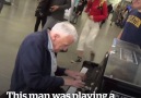 VT - Guy joins senior citizen playing train station piano Facebook