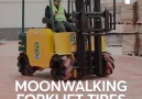 Watch this forklift move in seemingly impossible ways!