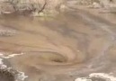 Water flowing into many holes appeared in Las Vegas desert