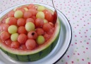 Watermelon and Melon Balls Cake