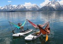 When you are floating in a hammock just watch out for not falling into water.