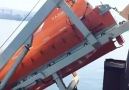 Wow! Life boat launching slow motion.