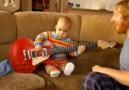 1 year old baby rocking out!