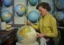 1955 yılından el yapımı dünya haritası