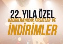 22.yıl şenliklerimiz kaçırılmayacak indirimler ile başlıyor.