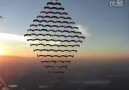 惊人的81人造型跳伞-超炫菱形跳伞
