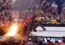 Edge Spears Mick Foley Through A Table On Fire Wrestlemania-22 [HQ]