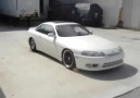 1992 White Lexus SC300 Burnout